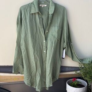 Eileen Fisher Sage Green Relaxed Shirt